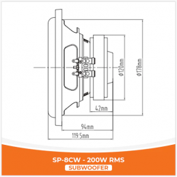 SP-10 cm médium 10 / 25cm 200 watt RMS – spaudio