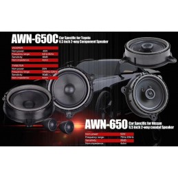 Awave AWN650 Coaxial Nissan (Paire de 16.5 cm, 50 WRMS, 4 Ohm)