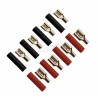 FOUR Connect 4-690755 Connecteur Plat 2.5mm2 - 2x4.8mm/2x6.3mm Rouge + 2x4.8mm/2x6.3mm Noir