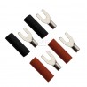 FOUR Connect 4 cosses fourche 2.5 mm² cuivre (M3, 2x noir et 2x rouge)