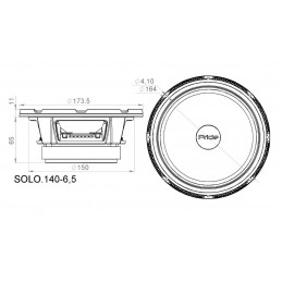 Pride Solo 140 6,5 (Paire de 16.5 cm, 140 WRMS, 3.3 Ohm, 94.4 dB)