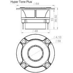 Pride Hyper Tone Plus (Paire de Tweeters, 40 WRMS, 103 dB, 4 Ohm)