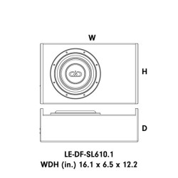 DD Audio LE-DF-SL610 Plat (25 cm, 600 WRMS, 2x2 Ohm ou 1 Ohm)