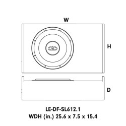 DD Audio LE-DF-SL612 Plat (30 cm, 600 WRMS, 2x2 Ohm ou 1 Ohm)