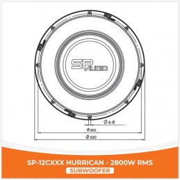 SPAudio SP-12CXXX Hurrican (12"/ 30CM, 2800 WATT RMS, Double 2 Ohms)