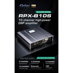 Rebec RPX-B10S DSP High-End (Signal processor 10 channels, Ampli 8x75 w intégré)