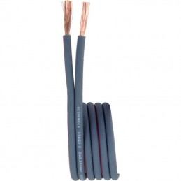 Blanc deleyCON 25m Cable pour Haut-Parleur 2x 1,5mm² Aluminium Revêtu de Cuivre CCA Marque de Polarité 2x48x0,20mm Brins BauPVO/CPR