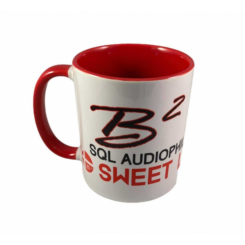 B2 Audio Mug Blanc et Rouge (logo noir et Rouge)