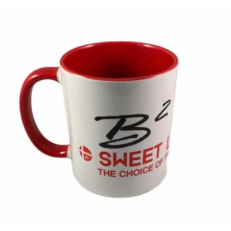 B2 Audio Mug Blanc et Rouge (logo noir)