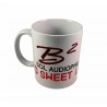 B2 Audio Mug Blanc (logo noir et Rouge)